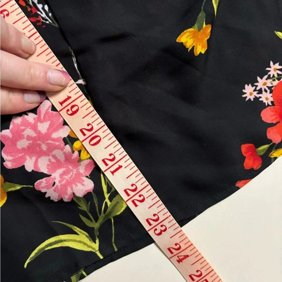 Old Navy Floral Semi Sheer Babydoll V-Neck Blouse Long Sleeve Size Small New - Picture 4 of 7